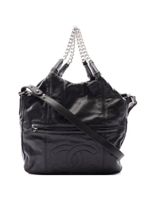 CHANEL Pre-Owned 2009-2010 Coco Mark chain tote bag Black 107855813013304