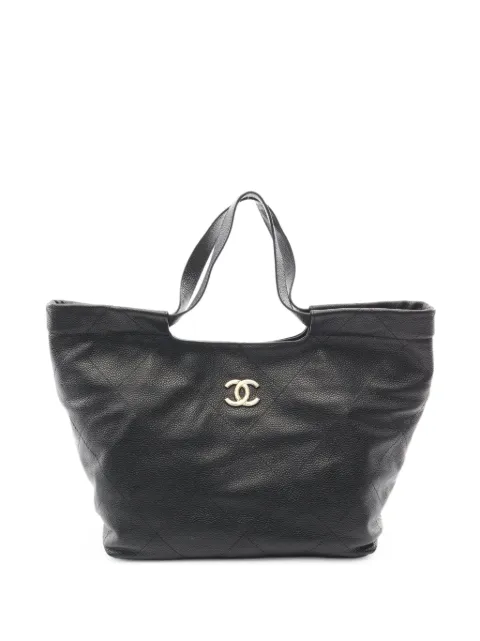 CHANEL Pre-Owned 2021s Caviar-leather tote bag Black 1076511C91289CA