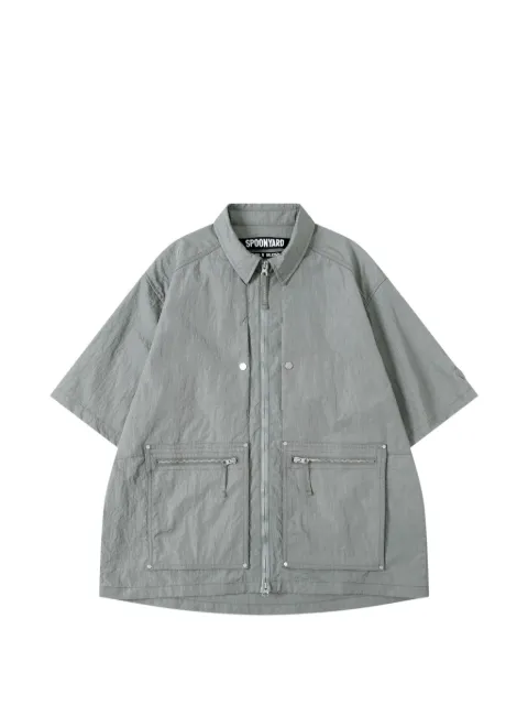 Spoonyard zip-up pocket shirt Grey SH038