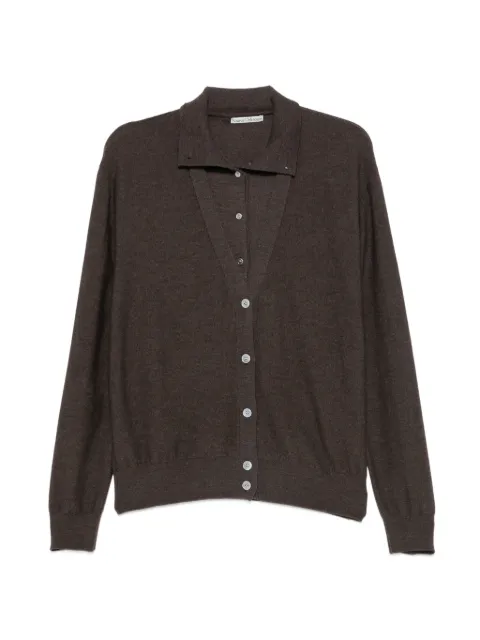 SOURCE UNKNOWN Fabbie layered cardigan Brown SUWF62CD01SBR