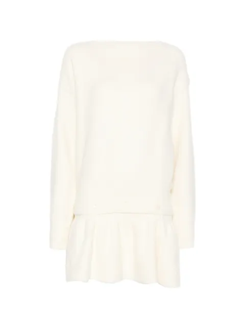 SOURCE UNKNOWN Corinth peplum-details sweater Neutrals SUWF62KN07IV