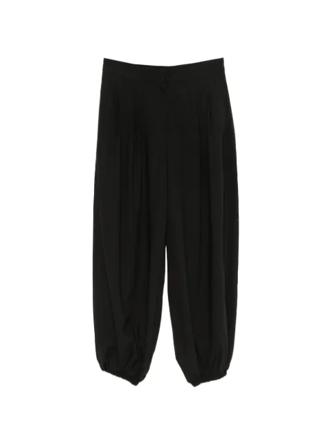 SOURCE UNKNOWN ruched straight-leg trousers Black SUWF62PT12BK