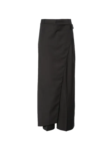 SOURCE UNKNOWN Sissi wrap-belt trousers Black SUWF62PT02SBK
