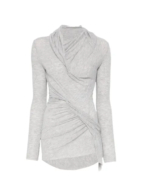 SOURCE UNKNOWN Folgore asymmetric draped top Grey SUWF62TP01SGY