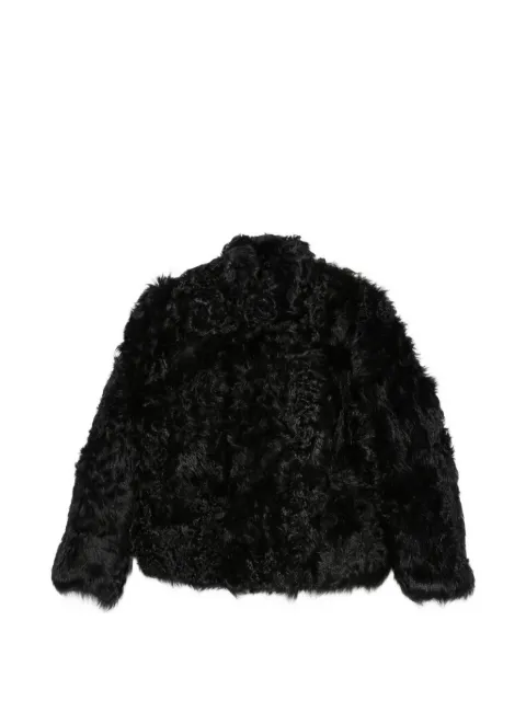SOURCE UNKNOWN Lyn long-hair jacket Black SUWF62JK20BK