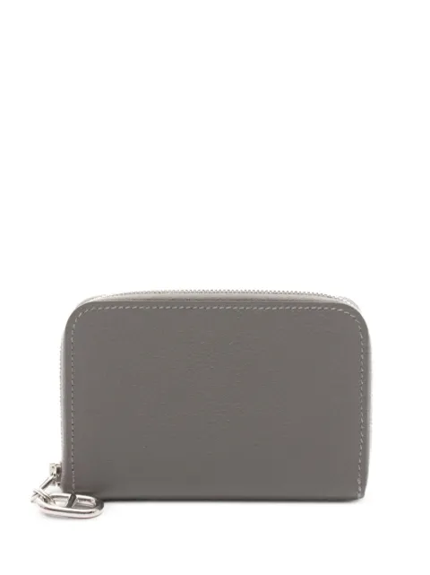 Hermès Pre-Owned 2025 Chaîne d'Ancre zip-around coin purse Grey 1077049K