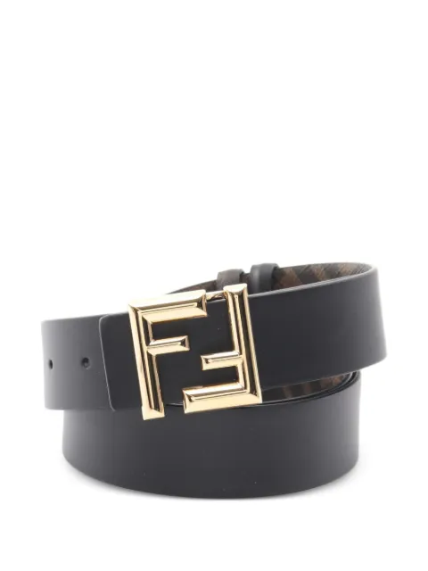 Fendi Pre-Owned 2020 Zucca FF reversible belt Black 1079183