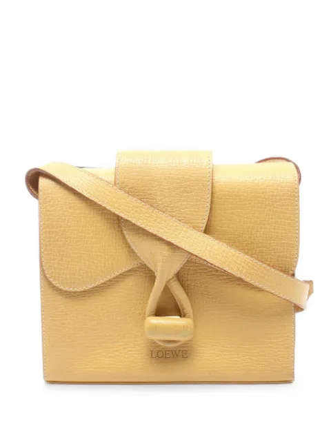 Loewe Pre-Owned 2000s Turn-Lock shoulder bag Yellow 1078453