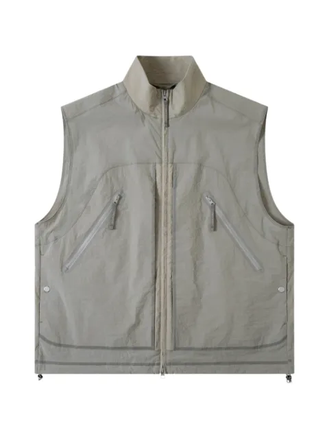 Spoonyard zip-up funnel-neck vest Grey WT019