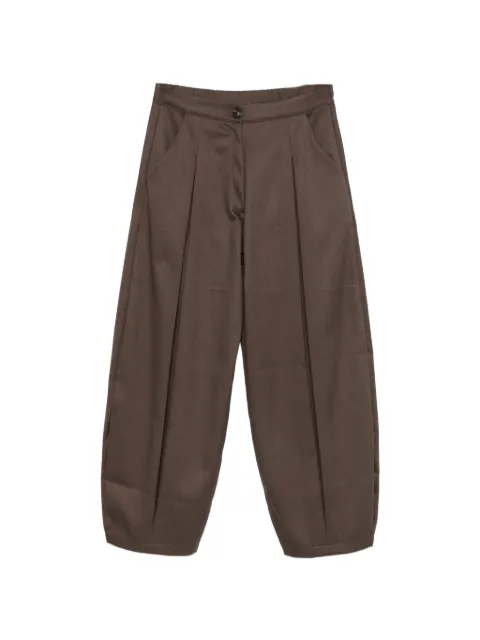 SOURCE UNKNOWN Mika tuck straight-leg trousers Brown SUWF62PT05BR