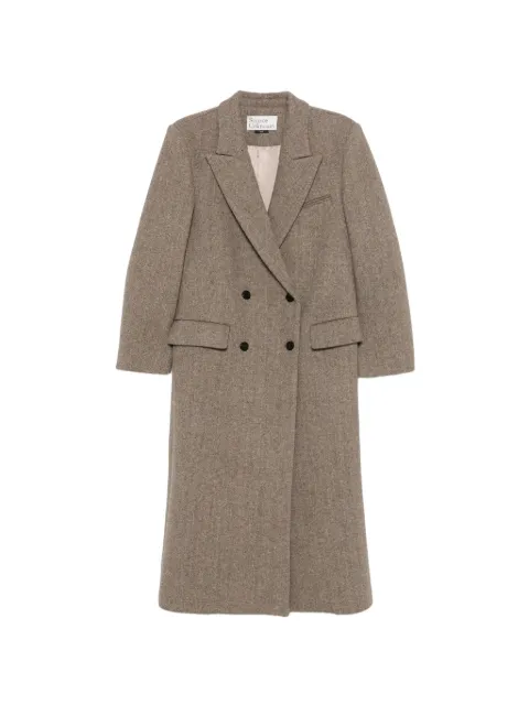SOURCE UNKNOWN Reyna double-breasted coat Brown SUWF62CT01BE