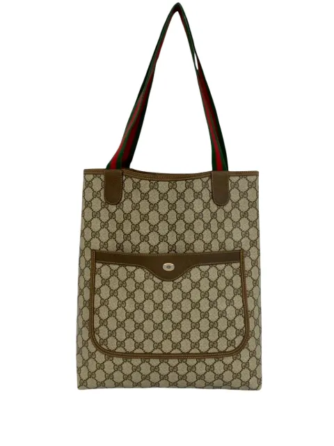 Gucci Pre-Owned 20th Century GG Supreme Web tote bag Brown 8O8FLTHT9I73TZR3