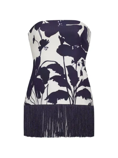 Cara Cara Benita floral-print fringed top Neutrals 3116FLORAL