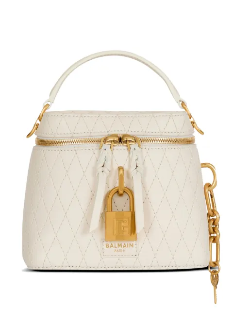 Balmain Pulse quilted leather tote bag Neutrals HN1BH004LSW4
