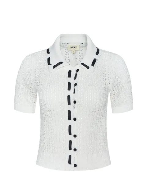 L'Agence Ninette pointelle-knit cardigan White 80193JYO