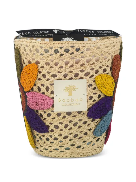 Baobab Collection Girasol raffia-wrapped candle Neutrals MAX16TGI