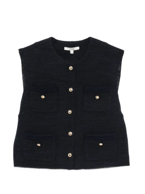 Maje buttoned sleeveless vest Blue MFPTO01425