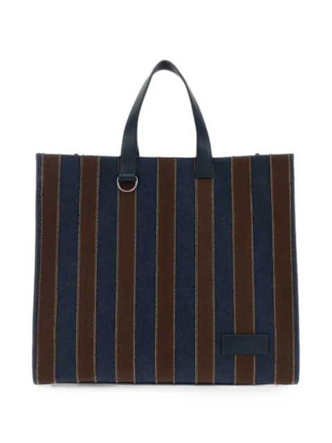 FENDI Pequin logo-patch shoulder bag Blue 7VA390B08U
