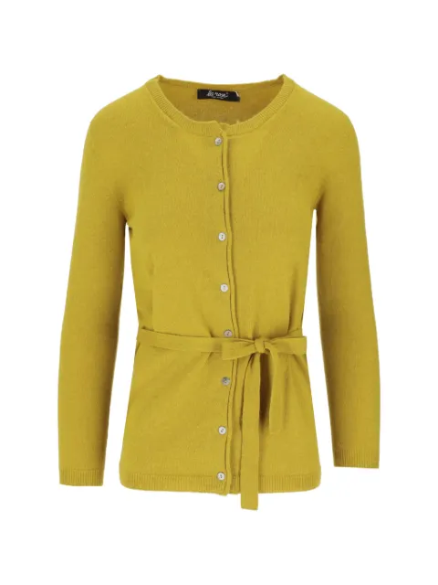 La-Rose belted button-up cardigan Yellow TA8008M