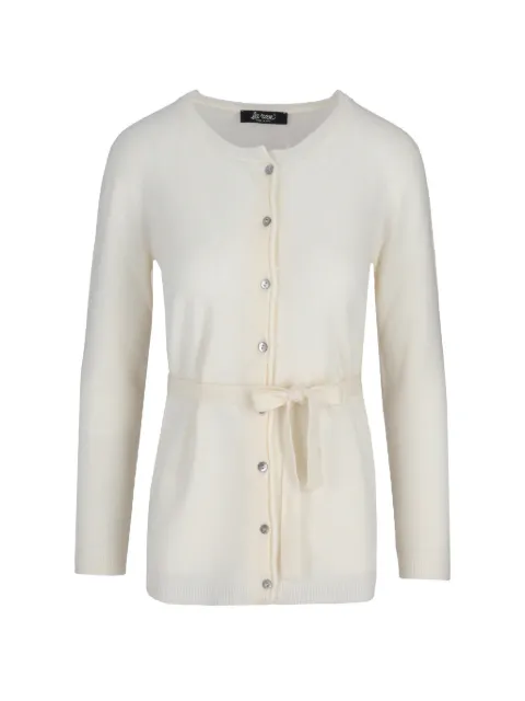 La-Rose belted button-front cardigan Neutrals TA8008P