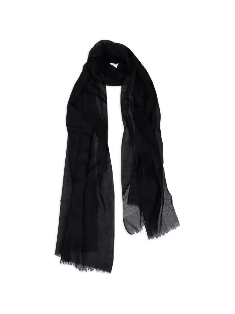 La-Rose frayed-edge scarf Black P3BBD