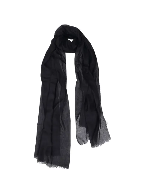 La-Rose frayed-edge scarf Black P3BBD
