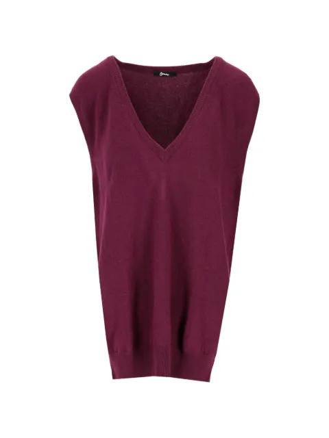La-Rose oversized V-neck sweater vest Purple GD2280721866