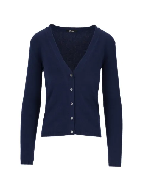 La-Rose V-neck button-up cardigan Blue A141137B