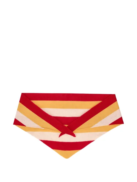La-Rose striped triangular scarf Red 37221726