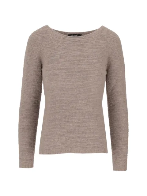 La-Rose boat-neck ribbed-knit jumper Brown 143021430