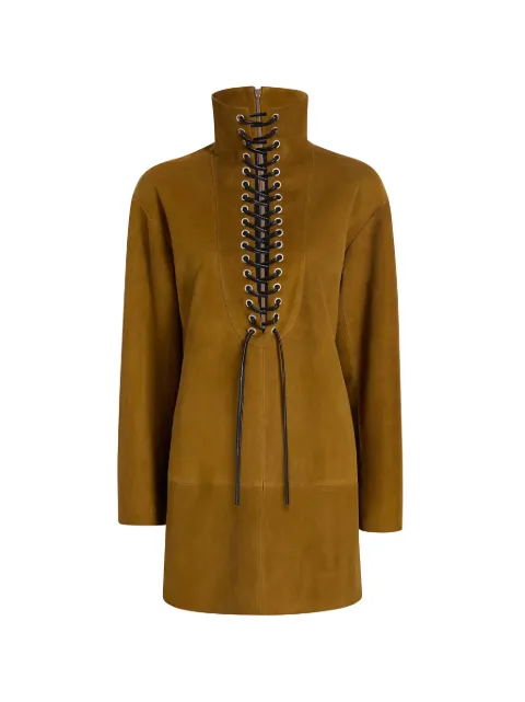 KHAITE Lee dress in toffee suede Brown 5561709907