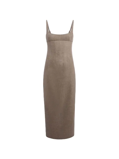 KHAITE Lotte dress in sepia Neutrals 5562604992
