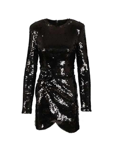ROTATE BIRGER CHRISTENSEN sequins LS mini dress Black 116141100