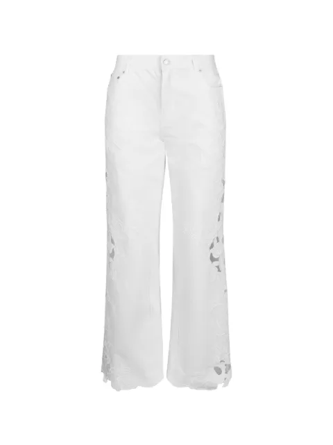 SIMKHAI Porter embroidered jeans White 4264011DNPFDMARSHMALLOW