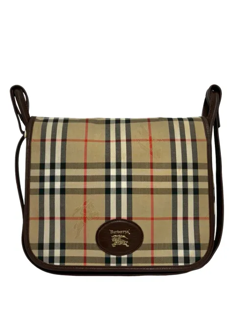 Burberry Pre-Owned 20th Century Haymarket Check Canvas crossbody bag Neutrals YQGF7HM879ZWYMG1