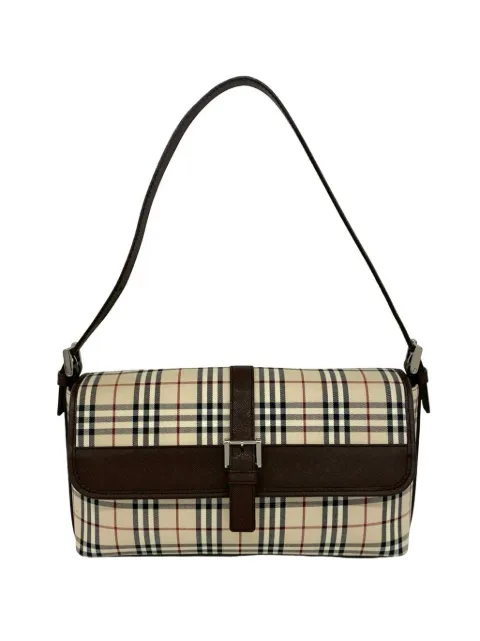 Burberry Pre-Owned 2000-2017 House Check Canvas shoulder bag Neutrals YCWPM56DV74CDB3M