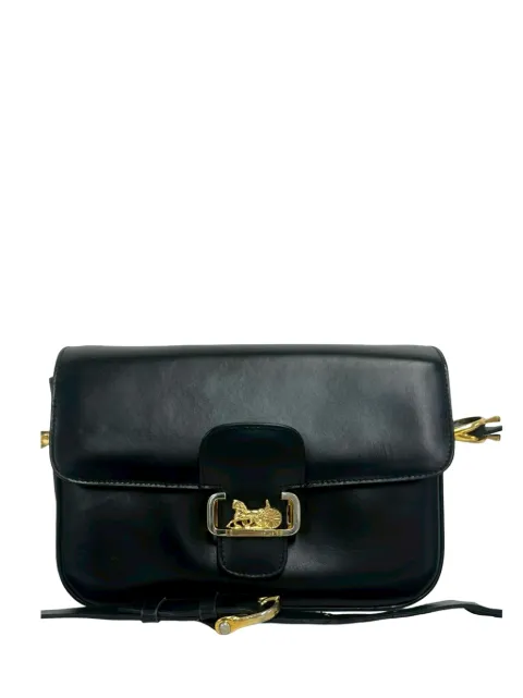 Celine Pre-Owned 20th Century Calfskin Horse Carriage crossbody bag Black WQQVWNOYXBCW1VZE