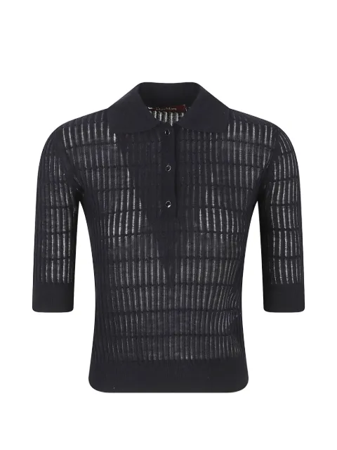 Max Mara crew-neck polo shirt Blue 2616361051600