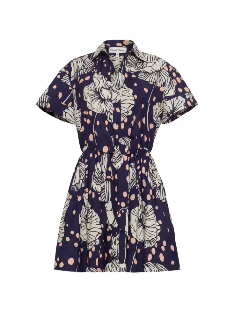 Cara Cara Asbury floral-print tie-waist mini dress Blue 0003639
