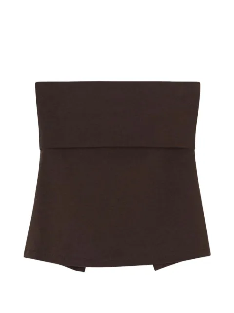 Closed strapless tank top Brown C9552949N22