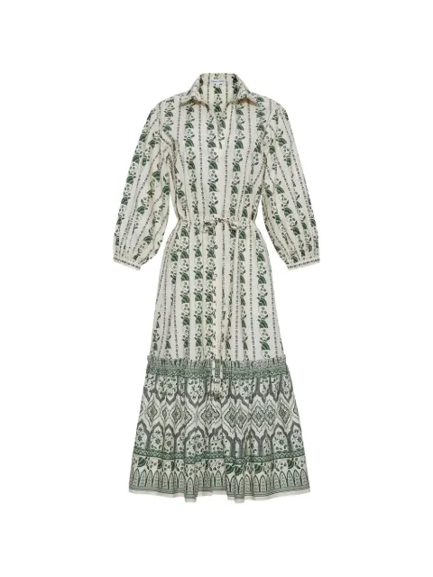 Cara Cara Hutton floral-print midi dress Green 0003638