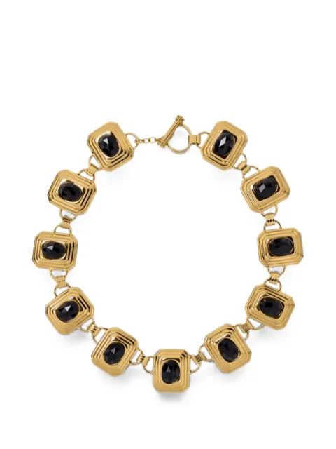 Alessandra Rich crystal-embellished geometric-link necklace Gold FABA3370J0024