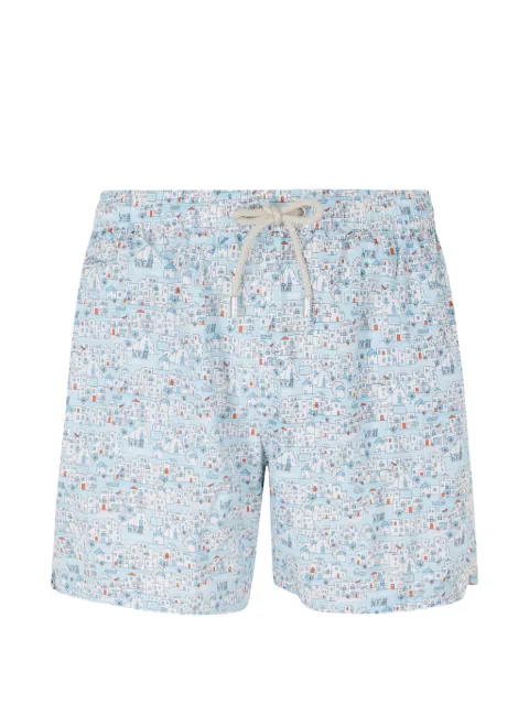 MC2 Saint Barth Lighting Micro Mykonos-print swim shorts Blue LIGHTINGMICROFANTASY098