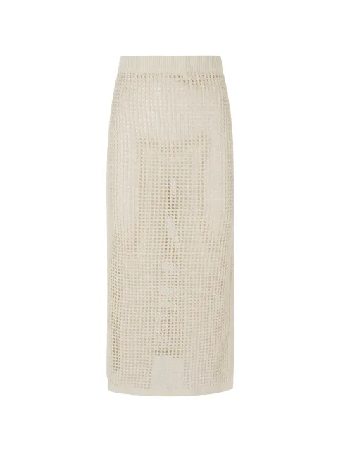 MC2 Saint Barth Darline crochet-knit midi skirt Neutrals DARLINE098