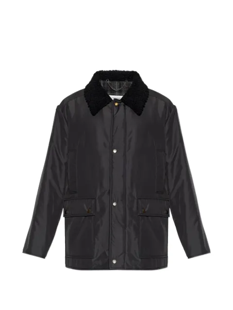 Maison Margiela shearling-collar press-stud jacket Black S50AM0664S76420