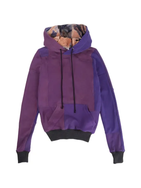 DRx FARMAxY FOR LN-CC multi-panel drawstring hoodie Purple DRXH0045