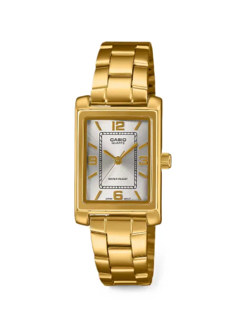 Casio rectangular 32mm watch Silver LTP1234PGC7A