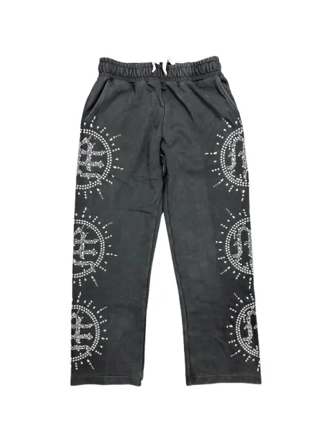 Mixed Emotion Eclipse rhinestone-embellished track pants Grey MIXE037