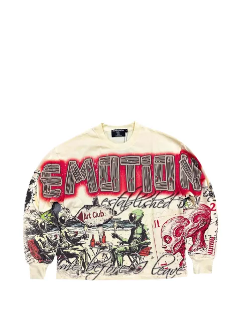 Mixed Emotion Art Club graphic-print sweatshirt Neutrals MIXE023