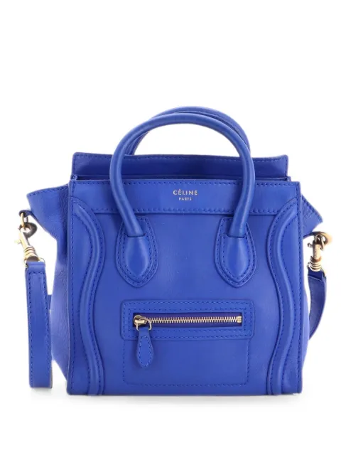Celine Pre-Owned Luggage Bag Smooth Leather Nano crossbody bag Blue BV1B9NK4WNBL3GXJ